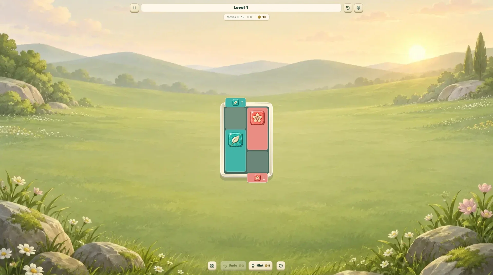Level 1 — slide the first shapes into matching exits.