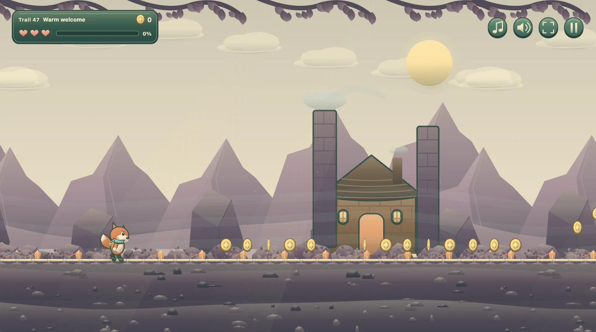 Runner gameplay in the third biome