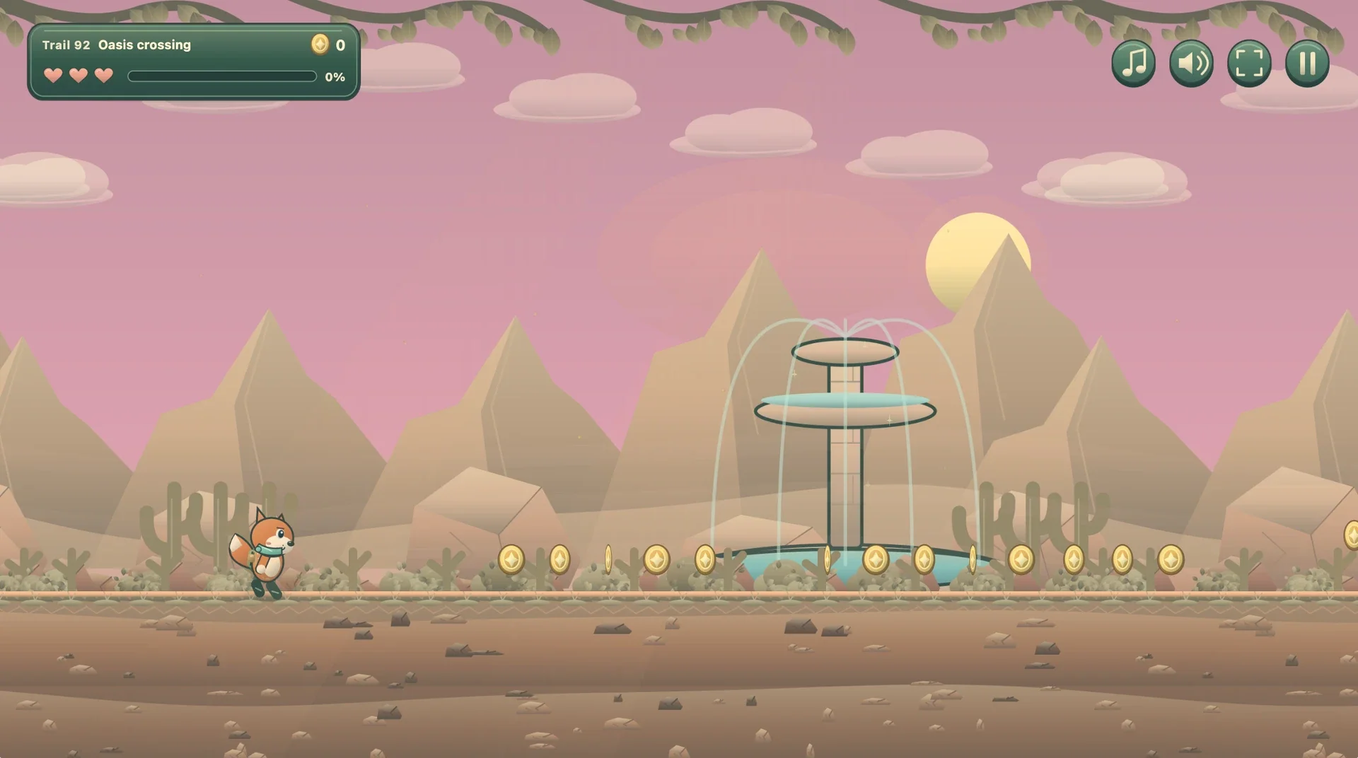 Runner gameplay in the fourth biome