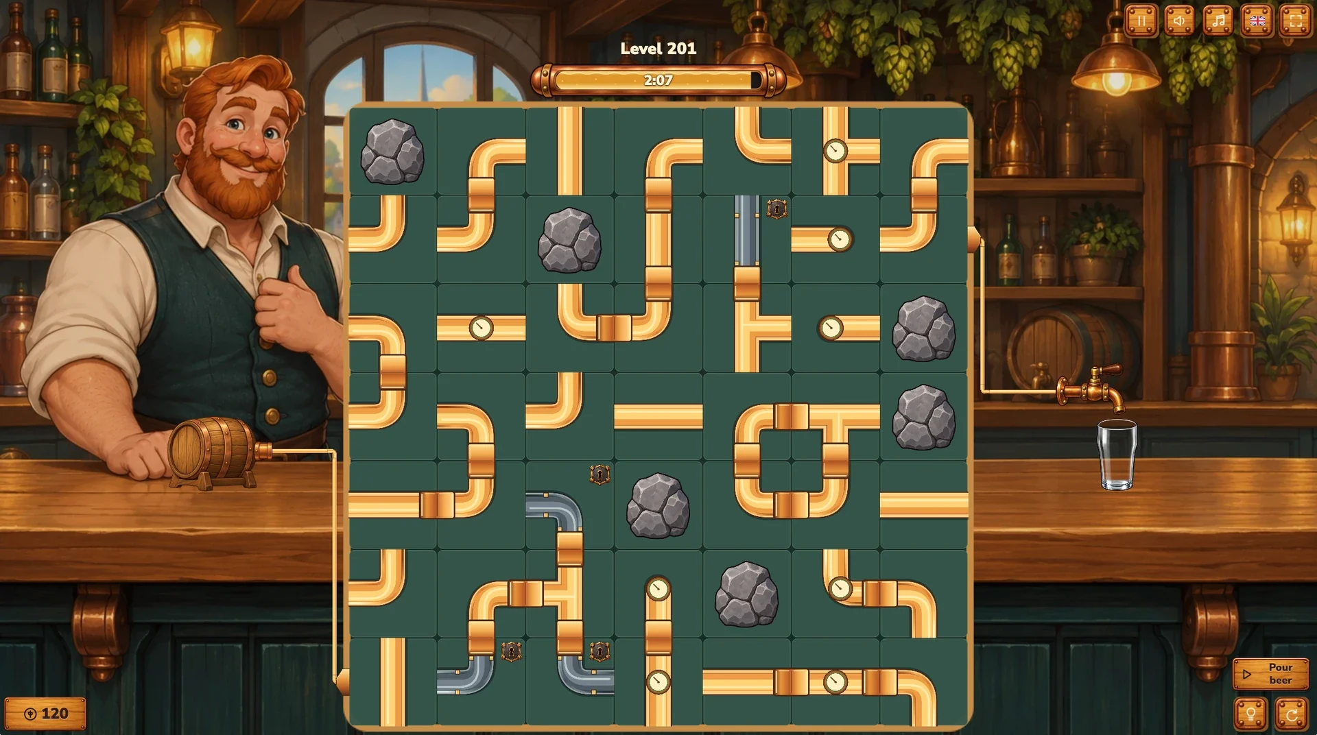 Level 201 — a later service puzzle.
