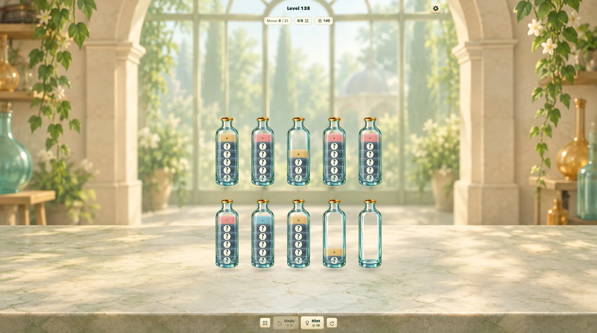 Level 138 — discover hidden colours as you pour.