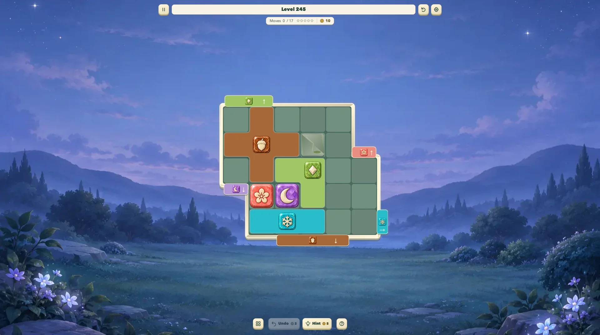 Level 245 — one of the final sliding challenges.