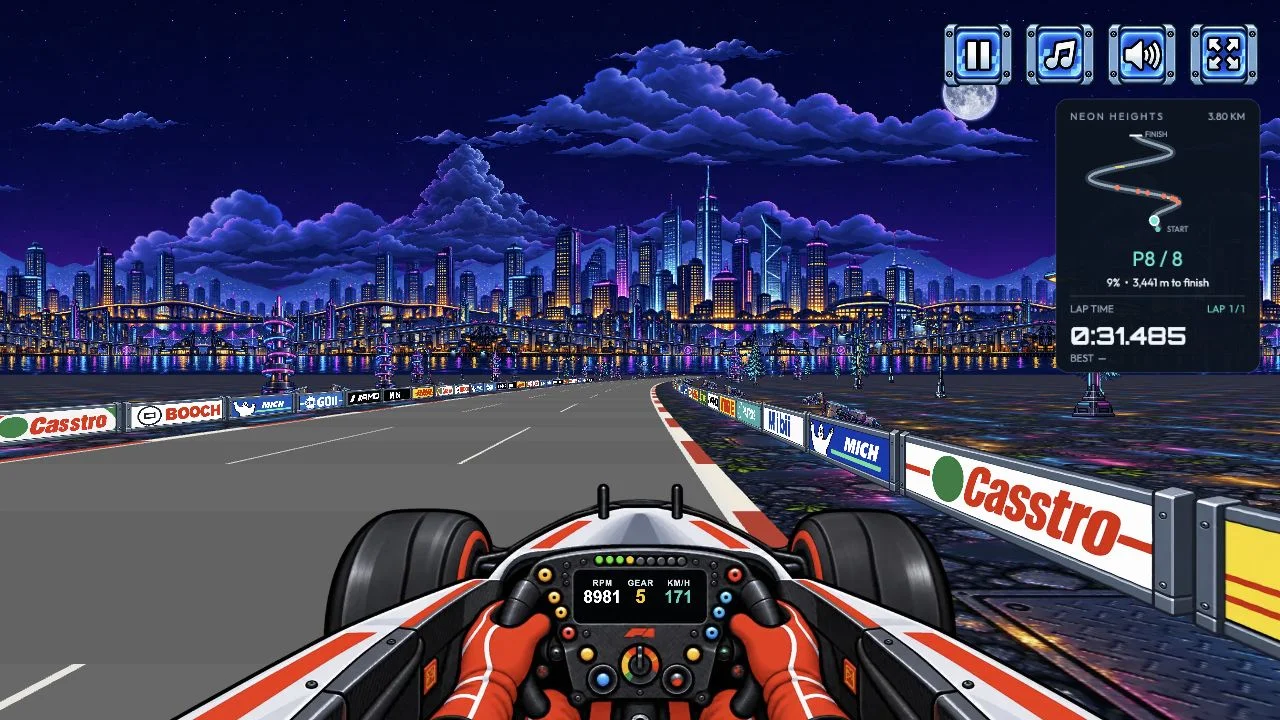 Neon Heights night racing