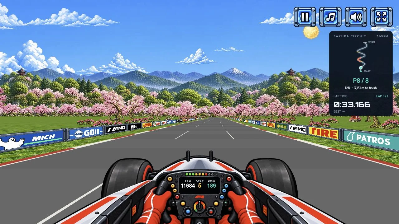 Sakura Circuit cherry-blossom racing