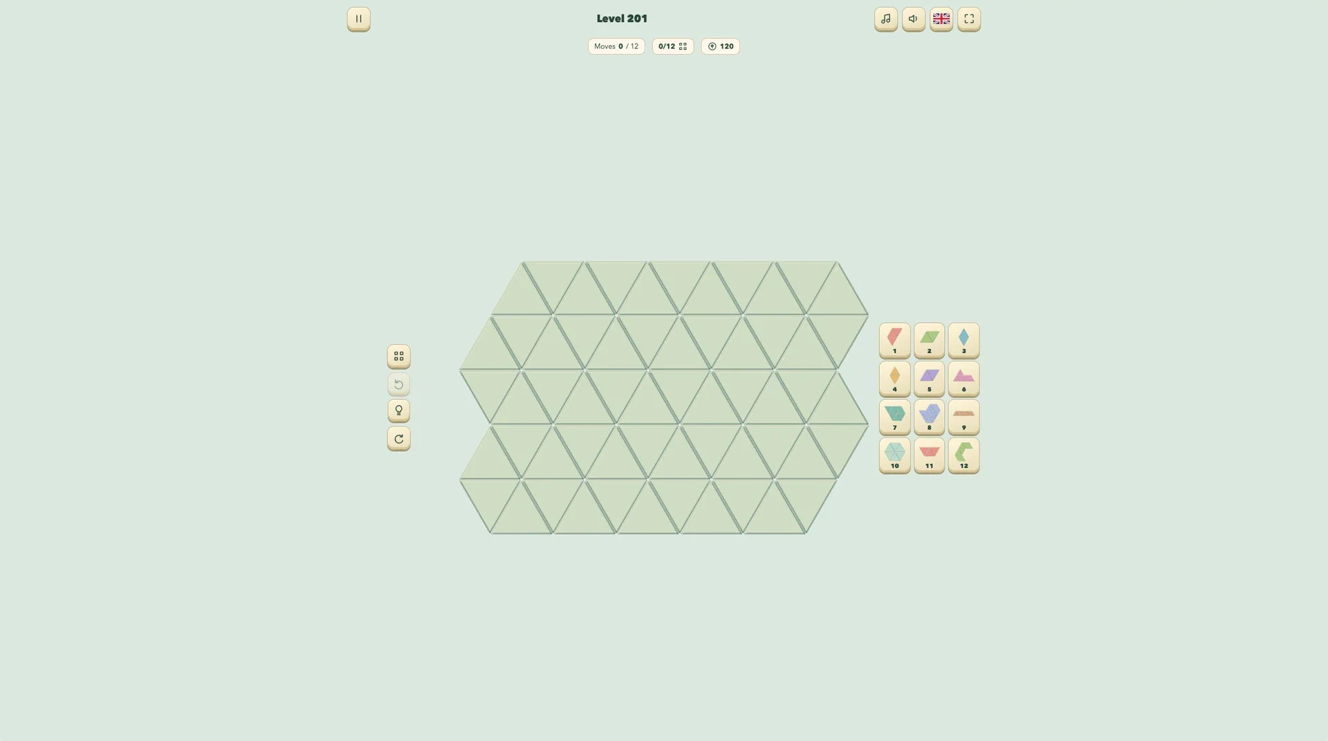 Level 201 — a later puzzle with a different arrangement.